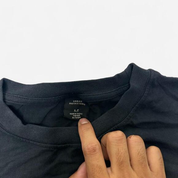 Urban Outfitters Flames Skeleton Motorcycle Graphic Long Sleeve Shirt Size S - Picture 4 of 5